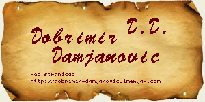 Dobrimir Damjanović vizit kartica
